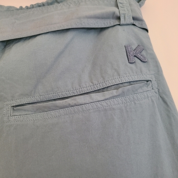 KENZO Belted Wide Leg Pants, Size 8, Blue, NWT - Picture 9 of 16